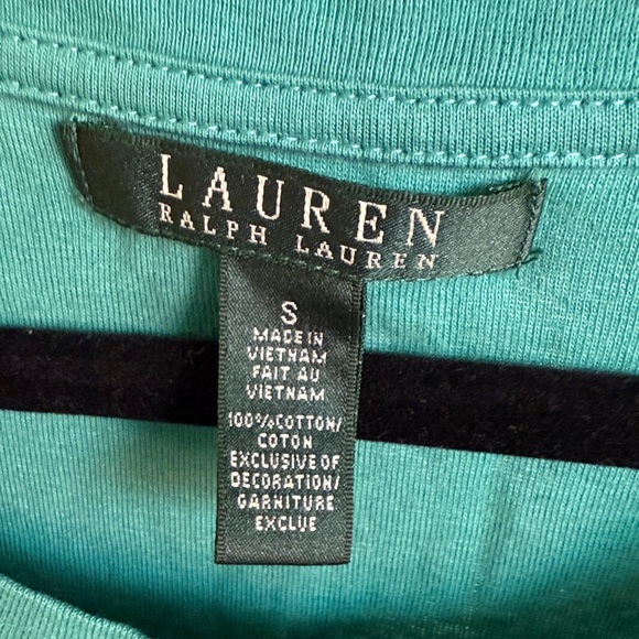 Lauren Ralph Lauren Teal Short Sleeve Tee - Picture 2 of 2